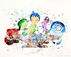 Inside Out Watercolor Print About 8”x10” - Picture 1 of 1