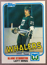 1981-82 Topps Hockey "Set Break" #E86 Blaine Stoughton Hartford Whalers