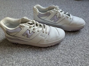 New Balance 550 W Lilac Purple White Size UK 6 Worn Once - Picture 1 of 5