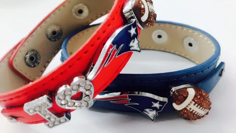 New England Patriots Bracelet Rhinestone Slide Vracelet / NFL Bracelet Cover