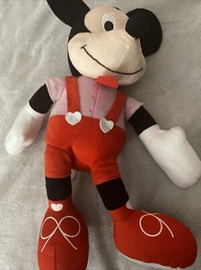 Disney Brand Mickey Mouse Plush Pink & Red 19" Tall - Picture 1 of 4
