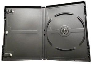 Lot de 10 boîtiers DVD Noirs Opaques avec pochette plastique - clip verrouillage - Photo 1/3