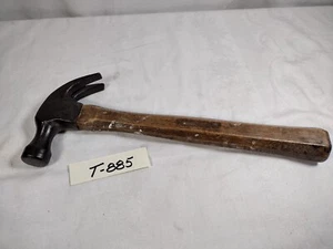 Vintage 16oz Round Claw Nail Hammer Unique Hexagon Wood Handle (885) - Picture 1 of 14
