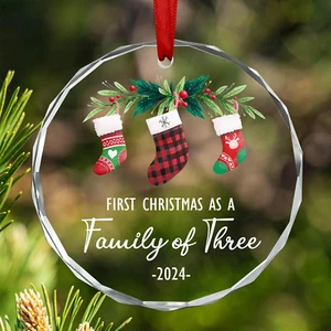 Baby First Christmas Ornaments 2024 - New Parents Gifts for Couples, Family Chri - Picture 1 of 12
