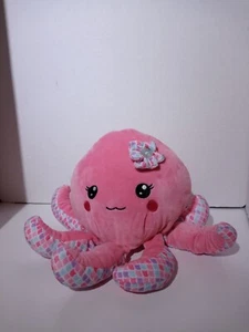 HugFun Kawaii Hug Fun Pink Octopus Bow Plush - Picture 1 of 9