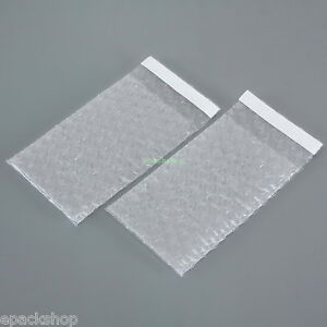 20 PCS Small Bubble Bags 2.5" x 3" (65 x 80+20mm) Clear Poly Packing Self Seal