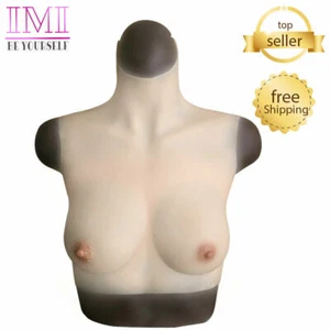 IMI No Oil B Cup Silicone Breast Forms Crossdresser Breast Plate Fake Boobs - Picture 1 of 10