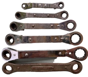 Kastar Offset Ratcheting Box Wrench Set 1/4” to 7/8” ROW 2228 Duro-Chrome 704 - Picture 1 of 22