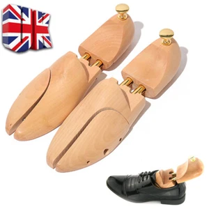 Wood Shoe Stretcher Shoe Trees Shape Real Cedar Wood Pair of UK 8-10 for Men - Picture 1 of 12