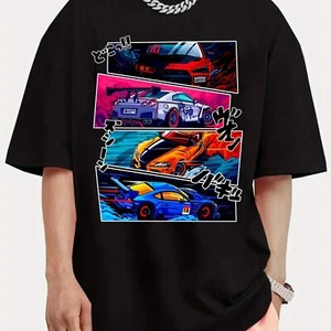 Camiseta para hombre estilo callejero manga corta cuello redondo con verano deportes al aire libre C - Imagen 1 de 44