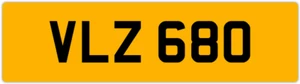 VLZ 680 V 3X3 DATELESS PRIVATE NUMBER PLATE VAL VICK VIC VIK VIN VINCE VIV VERN - Picture 1 of 1
