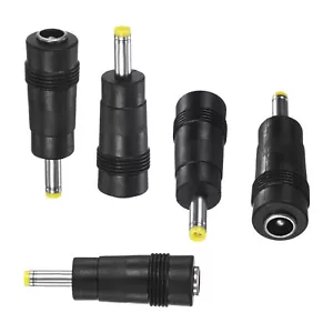 5-Pack DC Plug Connectors 5.5x2.1mm Female to 4.0x1.7mm Male Barrel Plug Adapter - Picture 1 of 6