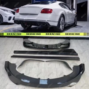 Carbon Fiber Front Rear Lip Side Skirts Bodykit For Bentley Continental GT 16-17 - Picture 1 of 19