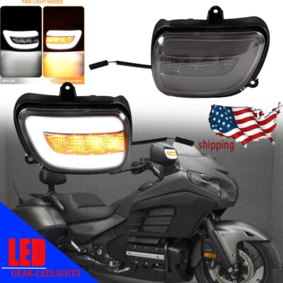 Front LED Turn Signals Light Fit For Honda Goldwing 1800 GL1800 2001-2017 2016 - Image 1 of 4