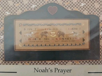 The Drawn Thread NOAH'S PRAYER Counted Cross Stitch Sampler Pattern & Ark Charm - Image 1 of 4
