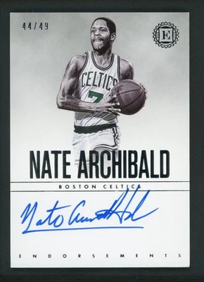 2018-19 NATE ARCHIBALD 44/49 AUTO PANINI ENCASED ENDORSEMENTS AUTOGRAPHS - Image 1 of 2