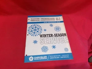 Chrysler Master Technician Service 1965 libro de referencia 65-3 temporada de invierno - Imagen 1 de 2