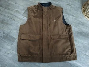 Cutter & Buck Reversible Vest Notre Dame Fighting Irish Men’s Size XXL Tan Black - Picture 1 of 14