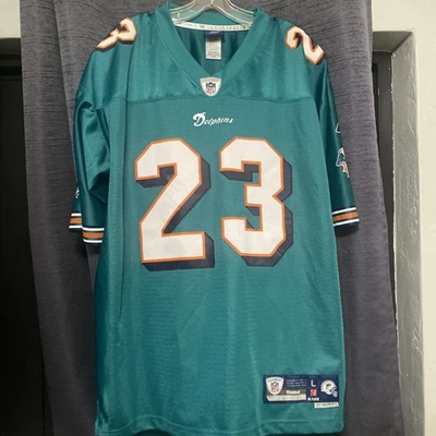 锐步 NFL 球员 RONNIE BROWN 号 23 MIAMI DOLPHINS(LG码)橄榄球球衣  — 第 1/4 张图片