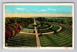 Gettysburg PA-Pennsylvania, Soldiers National Cemetery, Antique Vintage Postcard - Picture 1 of 2