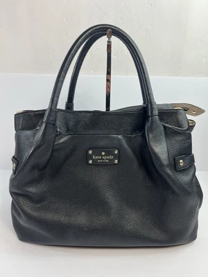 Kate Spade Berkshire Road Stevie Black Leather Satchel Shoulder Bag Classic  - Image 1 of 4