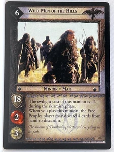 LORD OF THE RINGS TCG HELM'S DEEP RARE CARD 5R4 WILD MEN OF THE HILLS lp - Picture 1 of 1