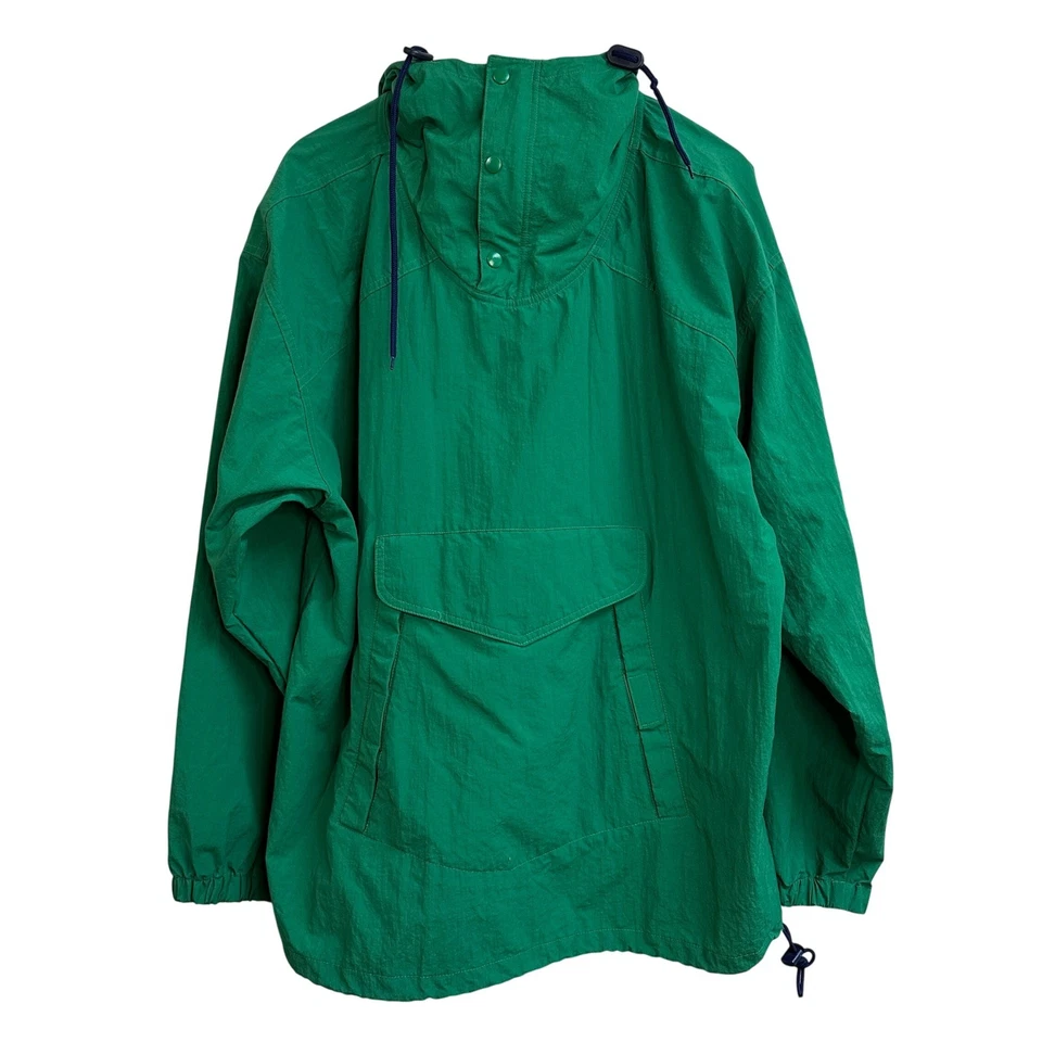 Vtg GAP 90s Y2K Men's Green Blue Nylon Anorak Hooded Pullover Jacket Size L EUC - Image 1 of 4