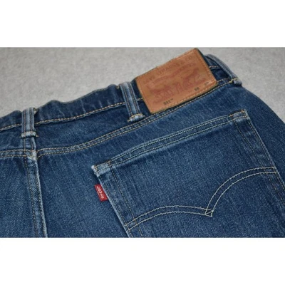 Levis 511 蓝色牛仔裤男式 38 x 30 码修身直筒棉质白色橡木牛仔 — 第 1/4 张图片