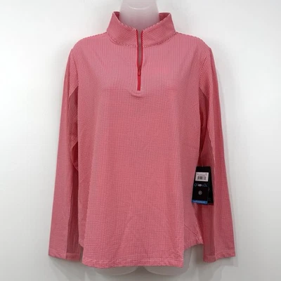 Pullover Ibkul Mujer XL Guinga Nuevo con Etiquetas Cuarto Cremallera Malla Axilas Golf Manga Larga Foto 1 de 4