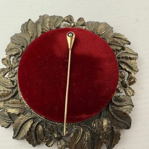 Antiguo prendedor de palo de oro de 14 quilates de Enos Richardson con perla semilla + estuche - Imagen 1 de 10