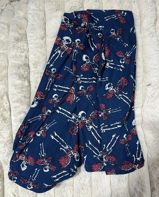 Lularoe Halloween Mujer’s Leggings Esqueletos Alados Azul Marino Blanco Marrón TC Foto 1 de 4