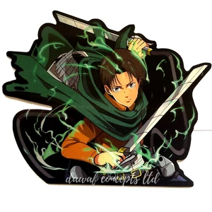 Attack on Titan Eren Yeager Anime 3D linsenförmige Bewegung Aufkleber für Auto-Laptop - Bild 1 von 4