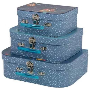 3Pc Kids Suitcase Luggage Set Children's School Travel Toy Bags Boxes Multi - Picture 1 of 5