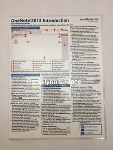 Teteucomp OneNote 2013 Einführungsanleitung Kurzreferenzkarte 4P Spickzettel - Bild 1 von 2