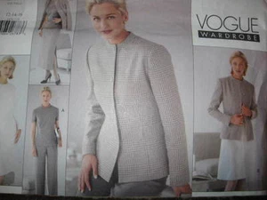 PATTERN womens 12-16 DRESS Jacket PANTS Skirt Top NEW Vogue OOP out ot print sew - Picture 1 of 2