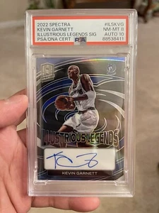 2022-23 Panini Spectra Kevin Garnett Illustrious Legends Signatures/75 PSA 8 - Imagen 1 de 5