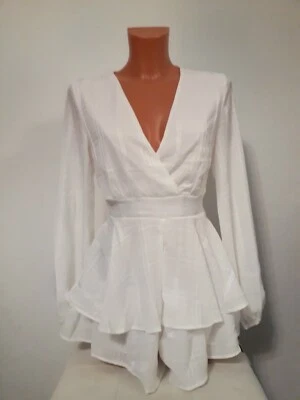 NEU mit Etikett. Weißes Palysuit, Jumpsuit, Größe S, M. Damen - Bild 1 von 4