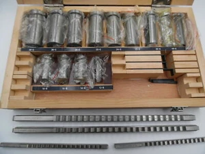 22pc Keyway Broach Kit Collared Bushing Shim Set Metric Size Metalworking Tool - Picture 1 of 10