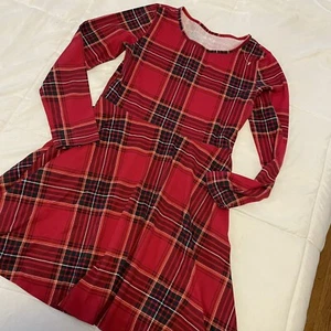 The Children’s Place Plaid Red Christmas Holiday Dress Size XL 14 Girls - Picture 1 of 3