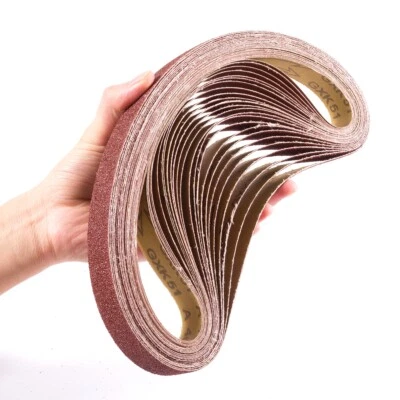 SATC 27PCS Sanding Belt 1 x 30 in 60 80 100 120 150-400 Grit Sander Belts Sandpaper