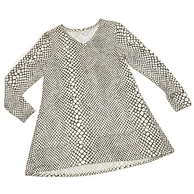 NWT LulaRoe SMALL Elizabeth Ivory & Gray Snake Print Super Soft - Image 1 of 2