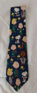 Corbata vintage 1968 Peanuts cuello United Feature Syndicate "La felicidad es una corbata genial" - Imagen 1 de 6