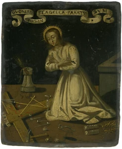 Old master painting on copper:  The Passion of Christ, Psalm 37:18. Not drawing - Picture 1 of 5