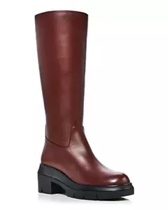 Stuart Weitzman Mujer Nora Botas Tacón Bloque 37 6.5 Marrón Caoba - Imagen 1 de 9