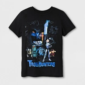 Camiseta Trollhunters Niño Negro Brillo en Tinta Oscura Mangas Cortas XS, S, M, L, XL - Imagen 1 de 1