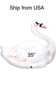 35" Pastel Swan Balloon, Swan Party, Swan Decorations, Baby Shower Balloon 