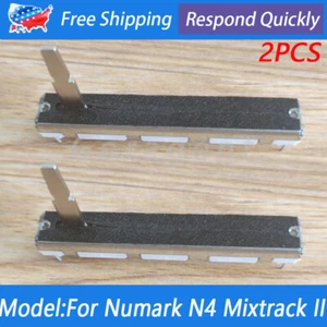 2PCS Channel Fader For Numark N4 Mixtrack II Pro II - III Platinium Pro3 FX QUAD - Picture 1 of 6