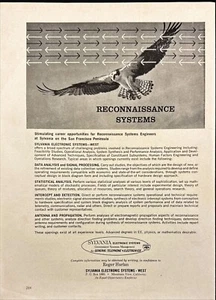 Sylvania Electronic Systems Reconnaissance Engineers Vintage Print Ad 1962 - Picture 1 of 3
