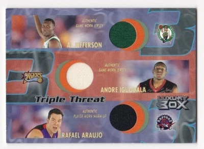 AL JEFFERSON / IGUODALA / ARAUJO 2004-05 Luxury Box Jerseys 72 / 75 NM - MT   - Image 1 of 4