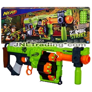 NERF Zombie Strike DOOMINATOR Blaster with 4 Rotating Drums and 24 Elite Darts - Picture 1 of 1
